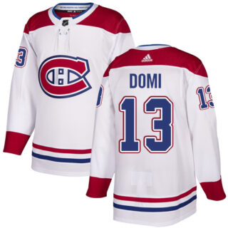 Canadiens #13 Max Domi White Road Authentic Stitched Hockey Jersey