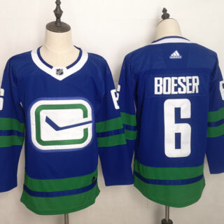 Canucks 6 Brock Boeser Blue Adidas Jerseys