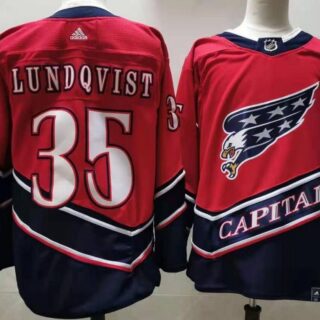 Capitals 35 Henrik Lundqvist Red 2020-21 Reverse Retro Adidas Jersey