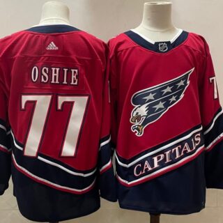 Capitals 77 T.J. Oshie Red 2020-21 Reverse Retro Adidas Jersey