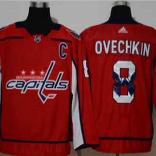 Capitals 8 Alexander Ovechkin Red Adidas Fashion Jersey