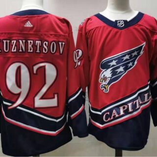 Capitals 92 Evgeny Kuznetsov Red 2020-21 Reverse Retro Adidas Jersey