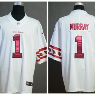 Cardinals 1 Kyler Murray White Team Logos Fashion Vapor Limited Jersey