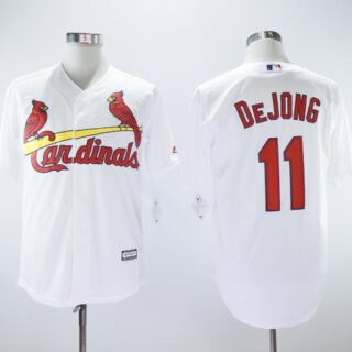 Cardinals 11 Paul DeJong White Cool Base Jersey