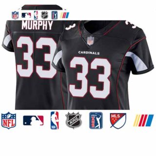Cardinals #33 Byron Murphy Black Alternate Women's Stitched Football Vapor Untouchable Limited Jersey