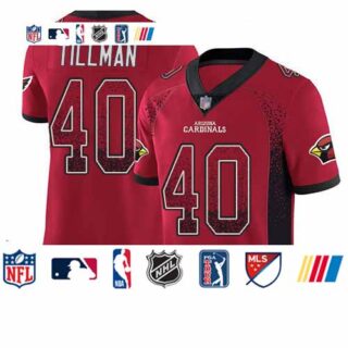 Cardinals #40 Pat Tillman Red Team Color Men's Stitched Football Limited Rush Drift Fashion Jersey