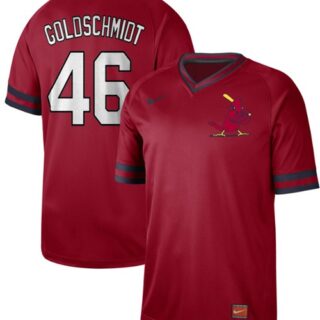 Cardinals #46 Paul Goldschmidt Red Authentic Cooperstown Collection Stitched Baseball Jersey