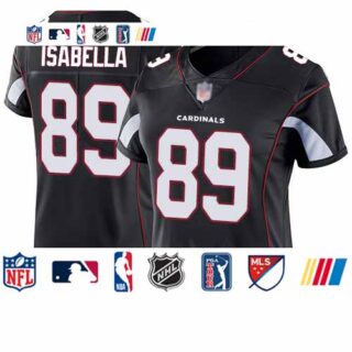 Cardinals #89 Andy Isabella Black Alternate Women's Stitched Football Vapor Untouchable Limited Jersey