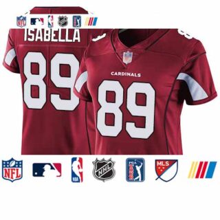 Cardinals #89 Andy Isabella Red Team Color Women's Stitched Football Vapor Untouchable Limited Jersey