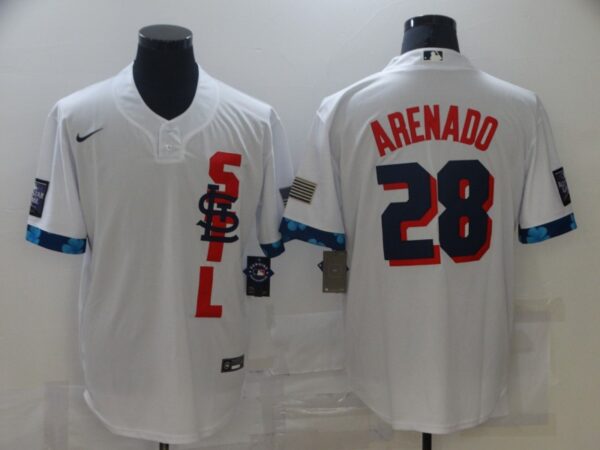 Cardinals 28 Nolan Arenado White Nike 2021 MLB All-Star Cool Base Jersey