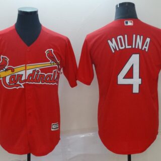 Cardinals 4 Yadier Molina Red Cool Base Jersey