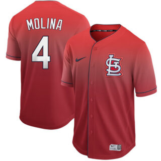 Cardinals 4 Yadier Molina Red Drift Fashion Jersey