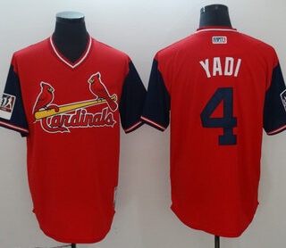 Cardinals 4 Yadier Molina Yadi Red 2018 Players' Weekend Authentic Team Jersey