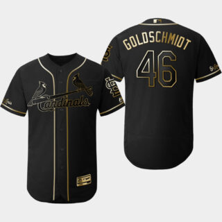 Cardinals 46 Paul Goldschmidt Black Gold Flexbase Jersey