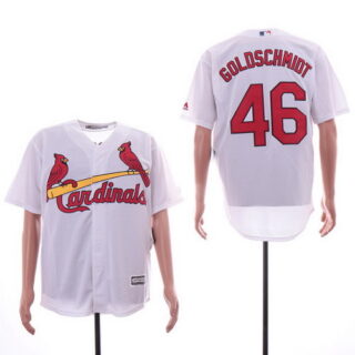 Cardinals 46 Paul Goldschmidt White Cool Base Jersey
