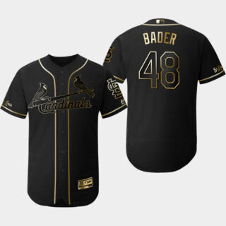 Cardinals 48 Harrison Bader Black Gold Flexbase Jersey