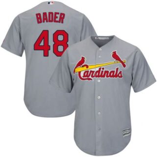 Cardinals 48 Harrison Bader Gray Cool Base Jersey