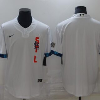 Cardinals Blank White Nike 2021 MLB All-Star Cool Base Jersey