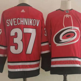 Carolina Hurricanes 37 Andrei Svechnikov Red Adidas Jersey