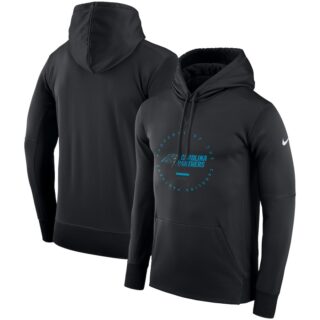 Carolina Panthers Nike Sideline Property Of Wordmark Logo Performance Pullover Hoodie Black