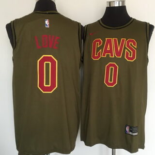 Cavaliers 0 Kevin Love Olive Nike Swingman Jersey