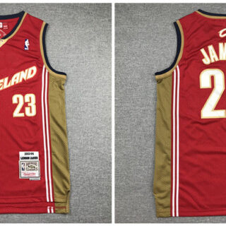 Cavaliers 23 Lebron James Red 2003-04 Hardwood Classics Jersey