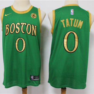 Celtics 0 Jayson Tatum Green 2019-20 City Edition Swingman Jersey