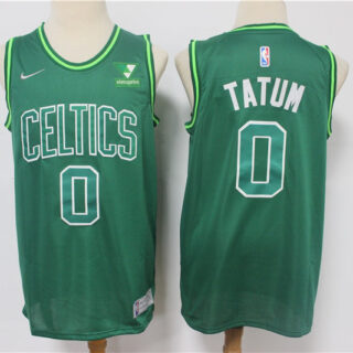 Celtics 0 Jayson Tatum Green 2021 Earned Edition Swingman Jersey