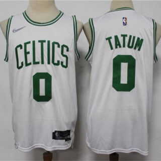 Celtics 0 Jayson Tatum White Nike Diamond 75th Anniversary City Edition Swingman Jersey