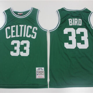 Celtics 33 Larry Bird Green 1985-86 Hardwood Classics Jersey