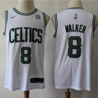Celtics 8 Kemba Walker White Nike Swingman Jersey