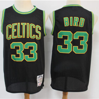 Celtics Bape 33 Larry Bird Black Hardwood Classics Jersey