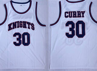 Charlotte Christian High School Knights 30 Stephen Curry White Basketball Jersey