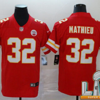 Cheap Super Bowl LV 2021 Men Kansas City Chiefs 32 Mathieu Red Nike Vapor Untouchable Limited NFL Jersey