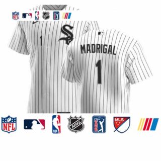 Chicago White Sox #1 Nick Madrigal Men's Nike White Home 2020 Authentic Player MLB Jersey