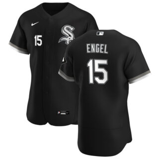 Chicago White Sox #15 Adam Engel Men's Nike Black Alternate 2020 Authentic Player MLB Jersey