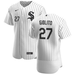 Chicago White Sox #27 Lucas Giolito Men's Nike White Home 2020 Authentic Player MLB Jersey