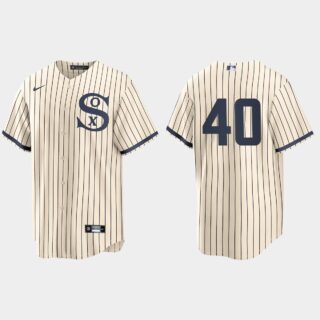 Chicago White Sox #40 Reynaldo Lopez Men's Nike White 2021 Field of Dreams Game MLB Jersey