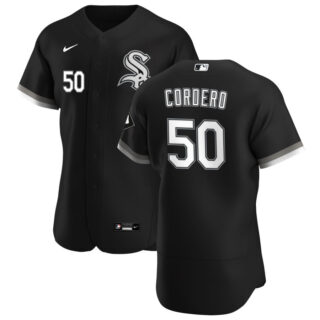 Chicago White Sox #50 Jimmy Cordero Men's Nike Black Alternate 2020 Authentic Player MLB Jersey