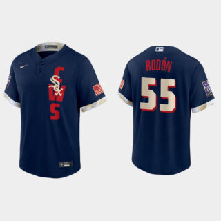 Chicago White Sox #55 Carlos Rodon 2021 Mlb All Star Game Fan's Version Navy Jersey