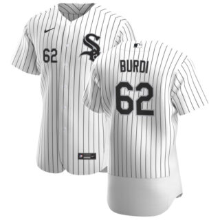 Chicago White Sox #62 Zack Burdi Men's Nike White Home 2020 Authentic Player MLB Jersey
