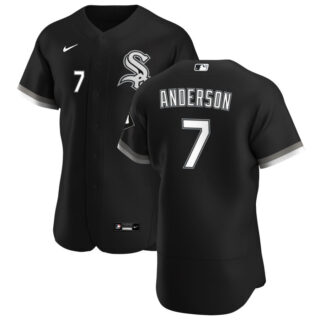 Chicago White Sox #7 Tim Anderson Men's Nike Black Alternate 2020 Authentic Player MLB Jersey