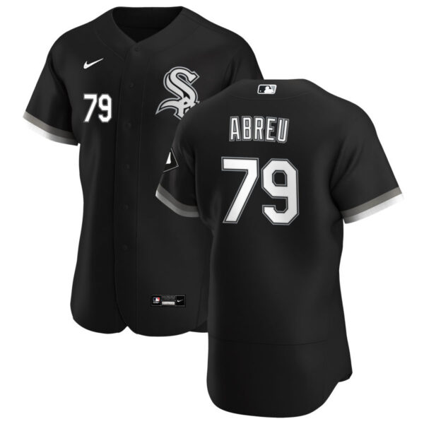 Chicago White Sox #79 Jose Abreu Men's Nike Black Alternate 2020 Authentic Player MLB Jersey