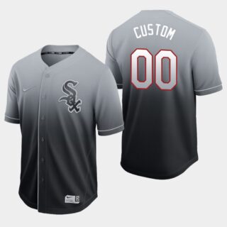 Chicago White Sox Custom Black Fade Authentic Jersey