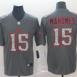Chiefs 15 Patrick Mahomes Gray Camo Vapor Untouchable Limited Jersey