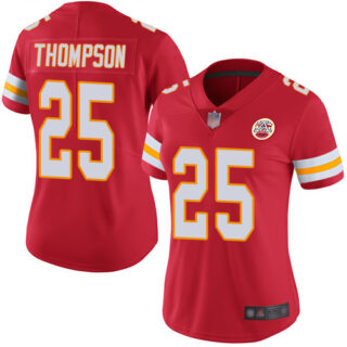 Chiefs #25 Darwin Thompson Red Team Color Women's Stitched Football Vapor Untouchable Limited Jersey