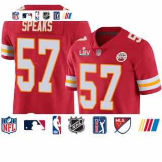 Chiefs #57 Breeland Speaks Red Team Color Super Bowl LIV Bound Men's Stitched Football Vapor Untouchable Limited Jersey