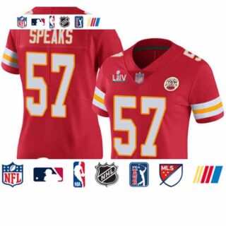 Chiefs #57 Breeland Speaks Red Team Color Super Bowl LIV Bound Women's Stitched Football Vapor Untouchable Limited Jersey