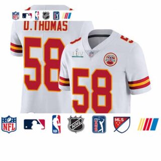 Chiefs #58 Derrick Thomas White Super Bowl LIV Bound Men's Stitched Football Vapor Untouchable Limited Jersey