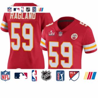 Chiefs #59 Reggie Ragland Red Team Color Super Bowl LIV Bound Women's Stitched Football Vapor Untouchable Limited Jersey